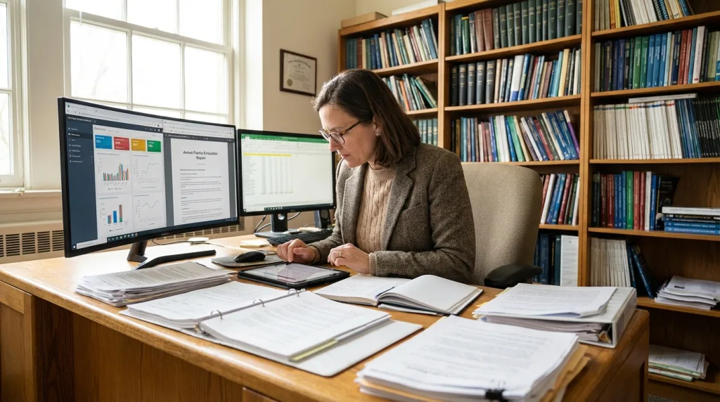 découvrez les enjeux clés et les méthodes d'évaluation académique dans le rapport d'activité des enseignants, pour améliorer la qualité et la performance dans l'enseignement supérieur.